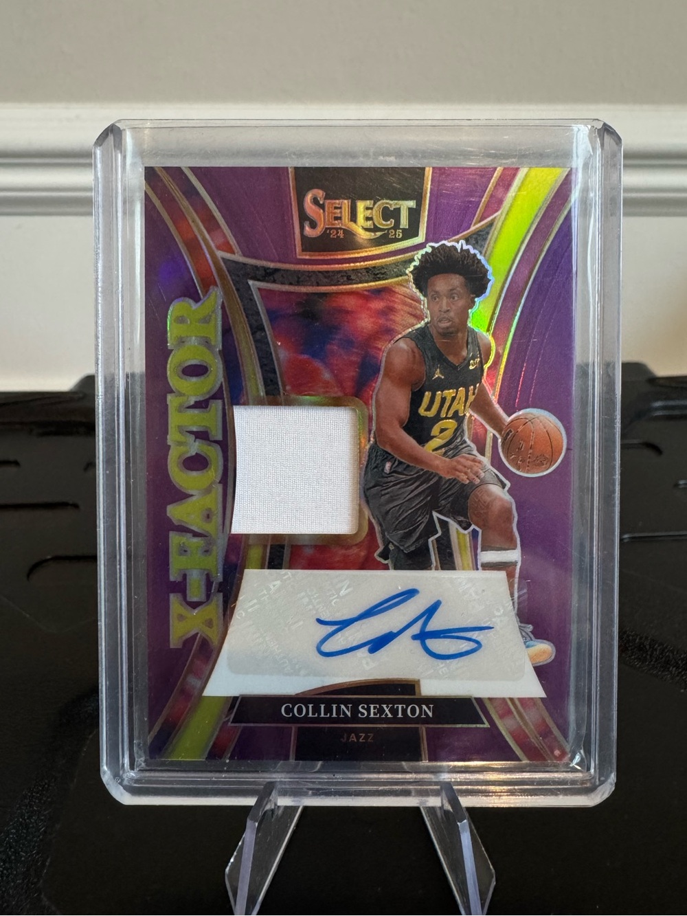 2024 Collin Sexton Panini Select Autograph Prizm X-Factor Game Worn Patch /99